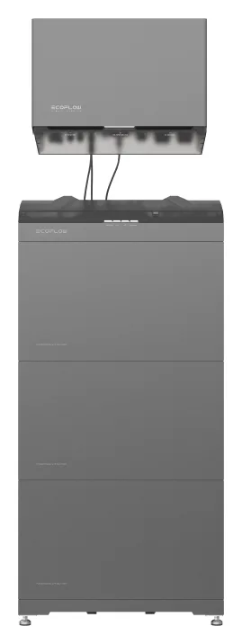 EcoFlow PowerOcean inverter mounted above its battery stack