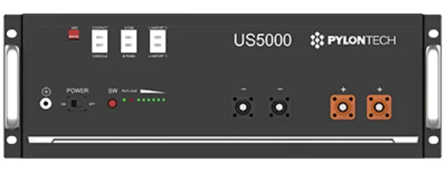 Front panel of the Pylontech US5000 rack-mount module